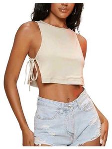 Sleek Side-Tie Crop Top
