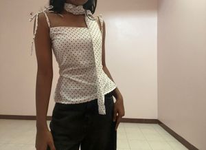 Polka Dot Corset back y2k top