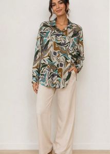 Stylish Abstract Print Button-Down Shirt ( M toXL)