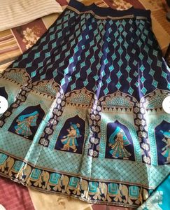 Blue Brocade Lehenga Choli Set