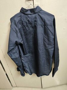Men's Navy Printed Long Sleeve Shirt