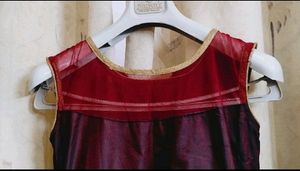 DEEP WINE THREE PIECE HEAVY GOWN