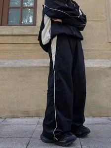 Black Contrast Piping Detail Trackpants