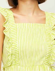 Striped Printed Sleeveless Dress