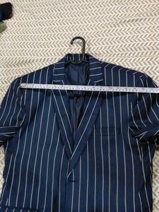Men's Striped Navy Blazer