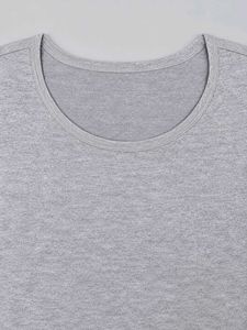 Grey Ruffle Hem Long Sleeve Top