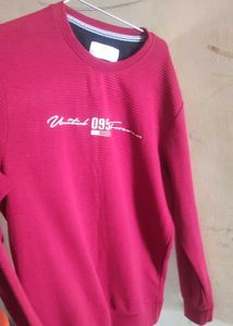 Men's Red Graphic Print Sweatshirt