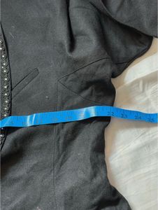 Chic Black Blazer with Studded Collar