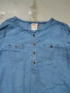 Blue Denim Tunic Top