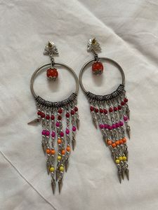 Bohemian Hoop Earrings with Beads