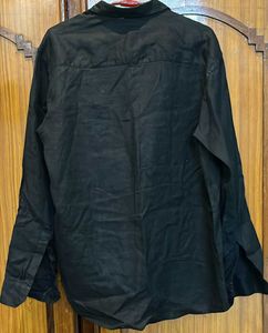 LINEN CLUB Men's Black Shirt