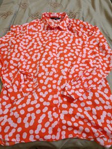 Stylish Orange Printed Shirt
