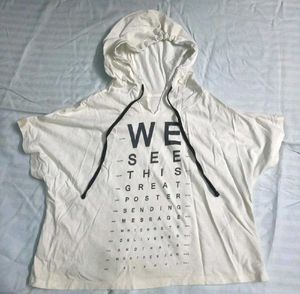 White Crop Top Hoodie