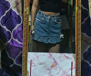 Cute Denim Mini Skirt