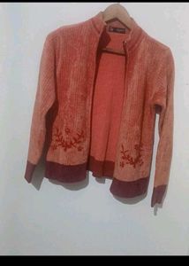 Floral Zip-Up sweater