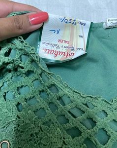 Green Printed Maxi kurta