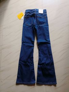 Flared Blue Denim Jeans