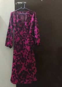 Stylish Floral Wrap Dress