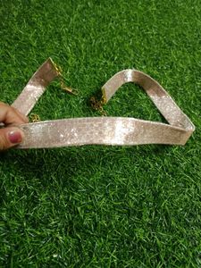 Baby Pink shimer Western belt