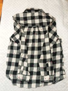 American Eagle Plaid Shirt with Hearts