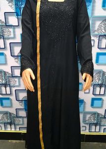 Elegant Black Embroidered Abaya Burqa Gone