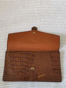 Vintage Brown Croc Embossed Wallet