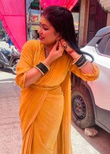 best offer!!! hurry up ( yellow readymade saree)