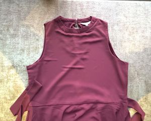 Stylish Layered Maroon Dress