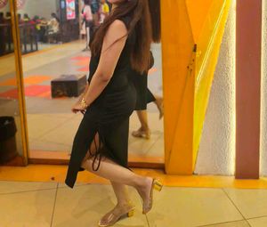 Chic Black Ruched Dress