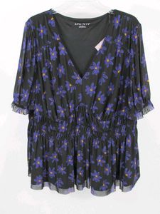 Floral Print V-Neck Top