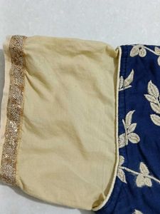Stylish Blue &amp; Beige Anarkali Suit Set