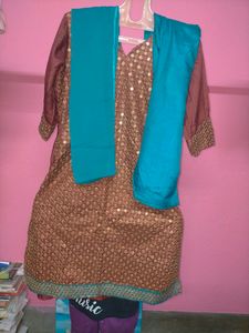Chocolate Brown Colour Kurta Set