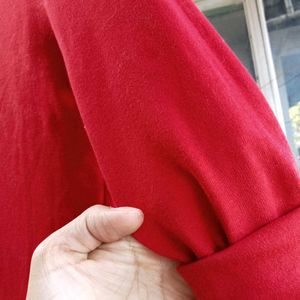 Fitted Red Long Sleeve