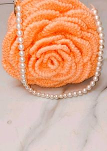 Chic Rose Crochet Crossbody Bag