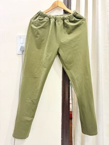 Winter Olive Green Comfortable Trousers