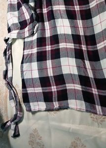 White &amp; Maroon Checked shirt