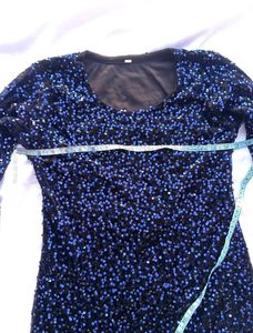 Sparkling Blue Sequin Mini Dress