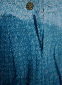 Light Wash Textured Wide Leg Jeans