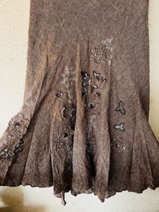 Boho Embroidered Maxi Skirt