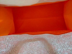 Orange Patterned Tote Bag