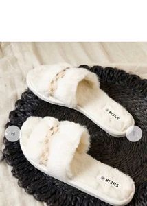 Cozy White Faux Fur Slippers