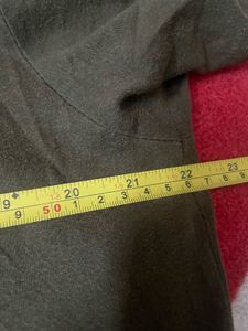Used Wrogn Hooded T-Shirt | Olive Green | Oversize
