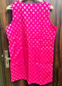 Elegant Pink Brocade Jacket