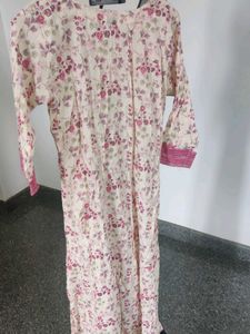 Beautiful Printed Kurta with Embellished Neckline