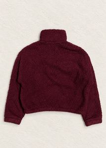 Hollister Cozy Borg Fleece Quarter Zip Pullover