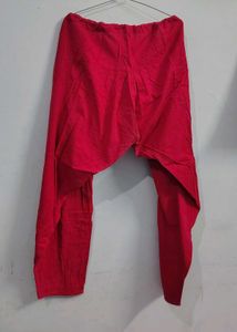 red Kurta  cottan Set with Trousers