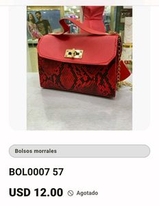 Chic Red Snake Print Mini Bag
