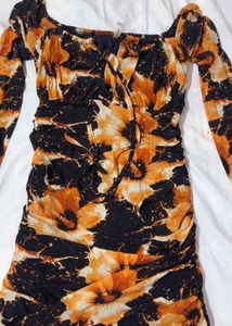 Floral Print Long Sleeve Dress best offer