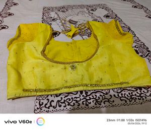 Stunning Yellow Embroidered Saree