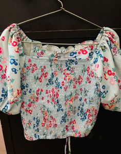Floral Print Bardot Padded Top